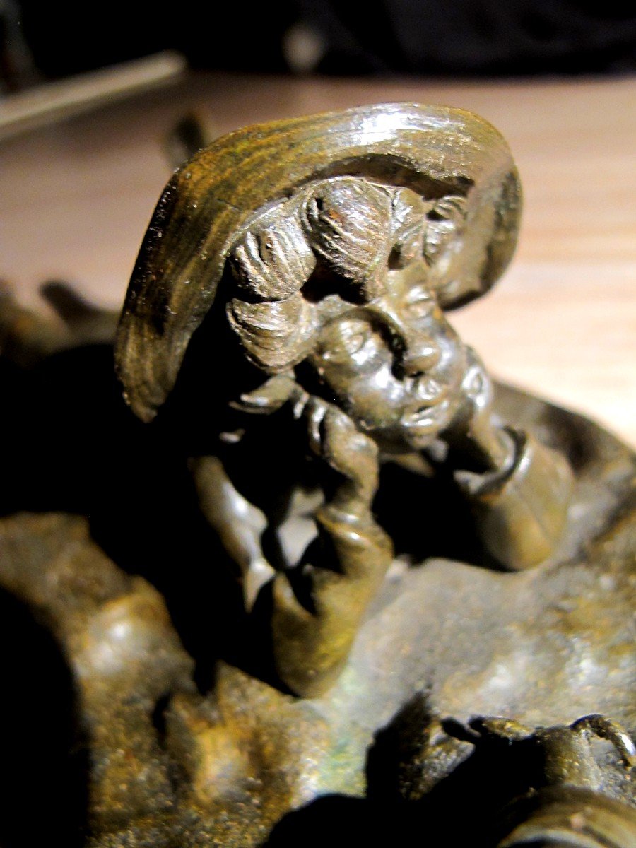 Bronze l'Enfant Et l'Escargot-photo-5