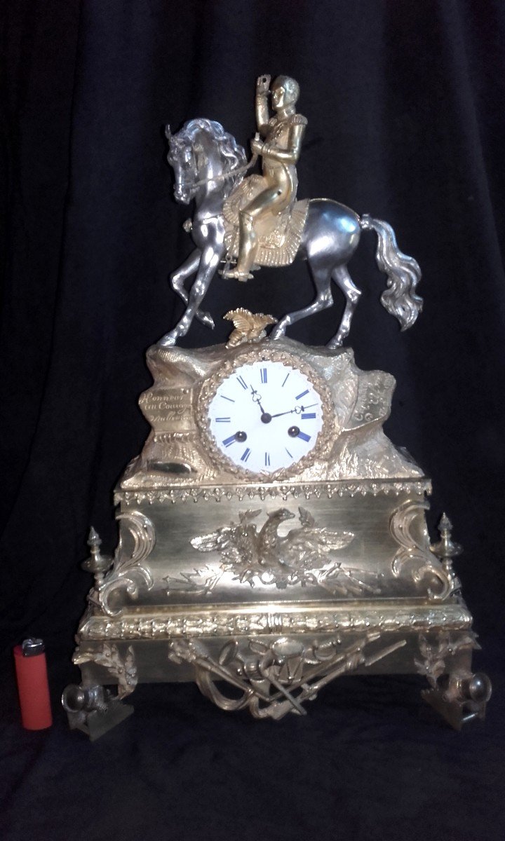 Historical Napoleon Clock 1805 Gilt And Silver Bronze