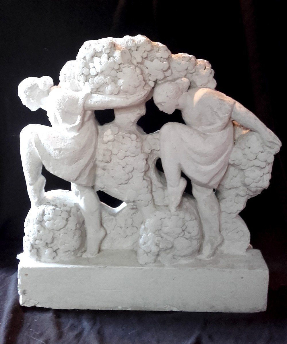 Art Deco Plaster Of Artist Dancers 1937 Museum