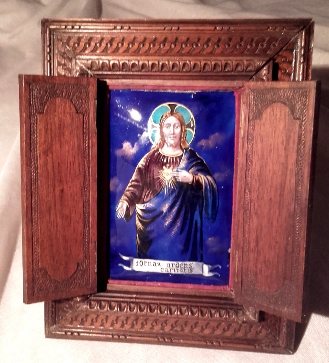 Copper Email Of Christ In His Shuttered Frame -photo-1