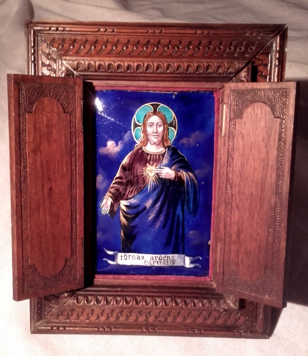 Copper Email Of Christ In His Shuttered Frame 