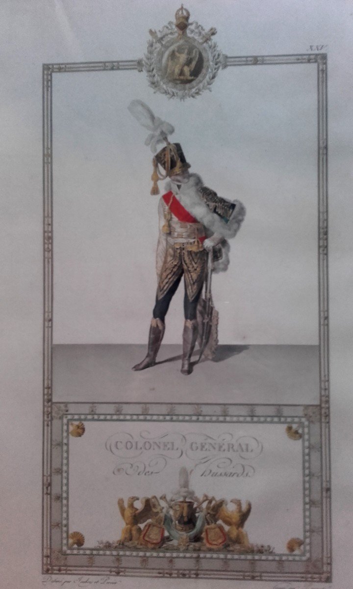 Gravure Colonel Général Des Hussards  Par Isabey Et Percier-photo-2