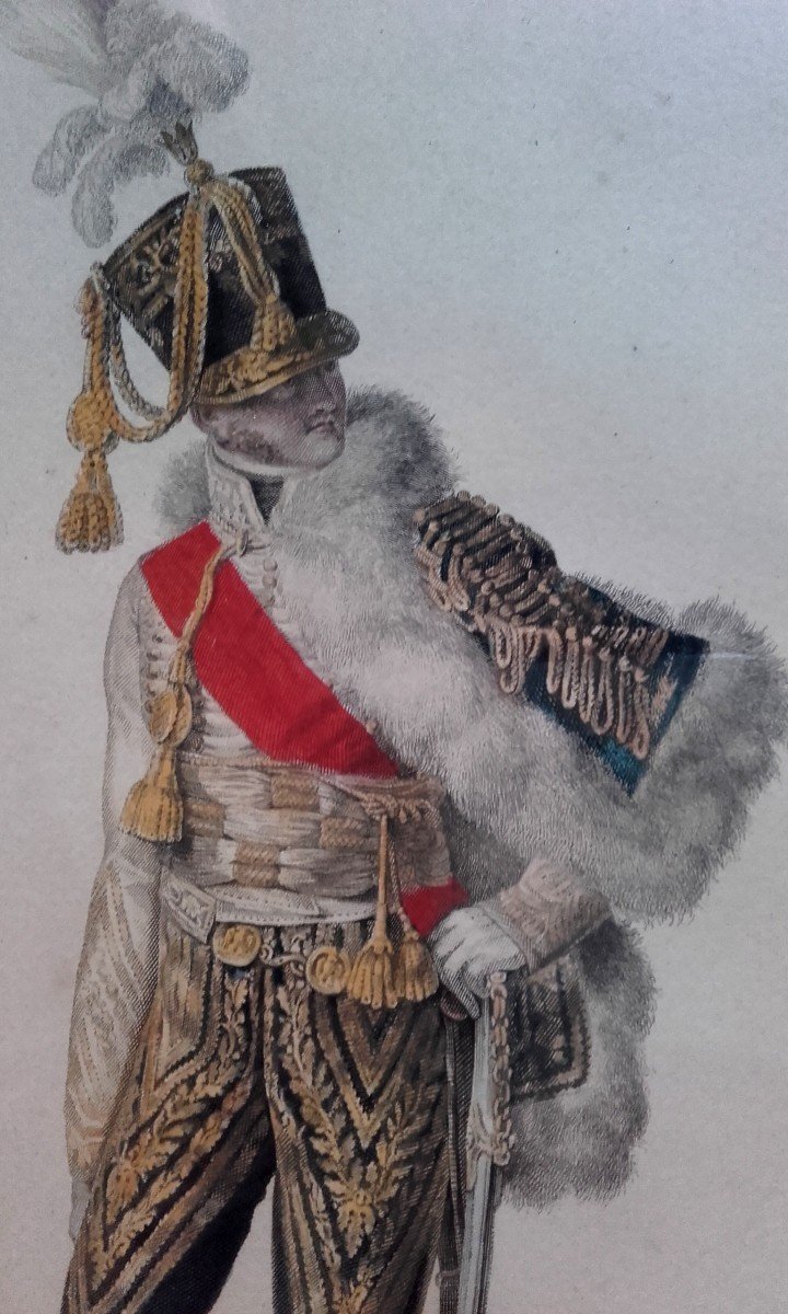 Gravure Colonel Général Des Hussards  Par Isabey Et Percier-photo-5