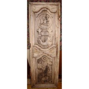 XVII Carved Wood Door Popular Art