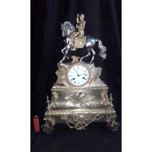 Historical Napoleon Clock 1805 Gilt And Silver Bronze