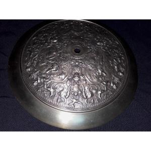 Rosace De Plafond Renaissance En  Bronze Ou Cache Bélière Pour Lustre