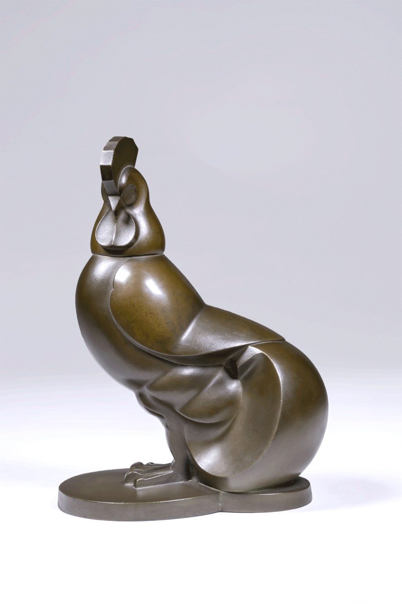 Bronze japonais de Hachii KÔJI - Coq