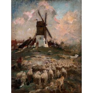 Ernest Vanden Panhuysen - The Mill At Knokke 