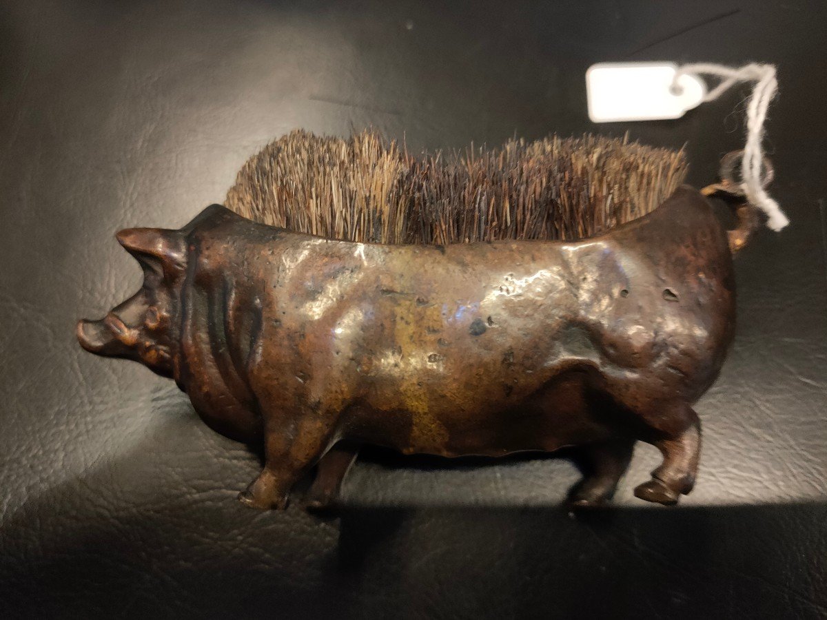 Wild Boar's Sow, Bronze, 19th Century.-photo-1