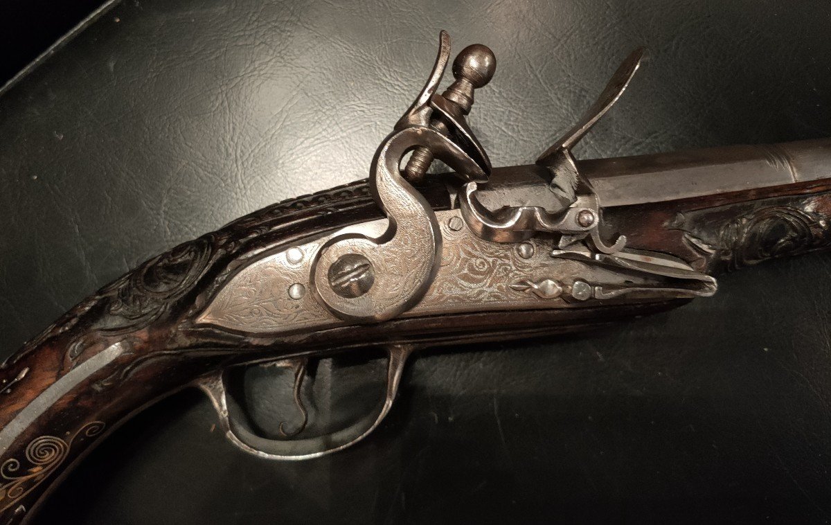 Flintlock Pistol From The 18th Century.-photo-3