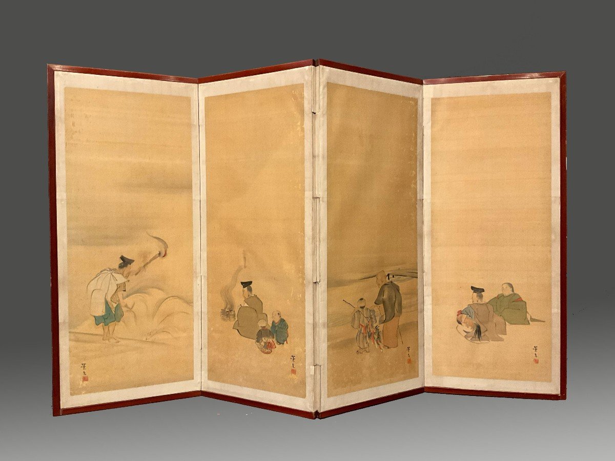 Japanese Screen 4 Panel Jr093