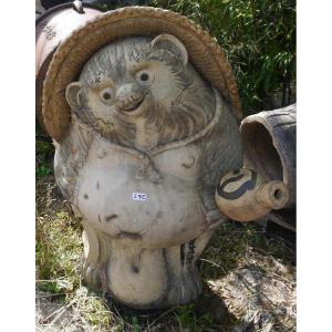 Tanuki Japanese Sandstone Statue - Js292