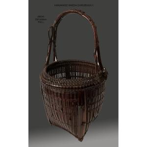 Panier En Bambou Japonais Signé - Réf : JW041