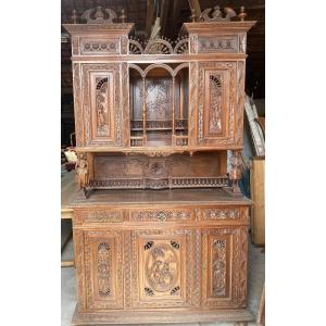 Buffet 2 Corps Henry II Carved