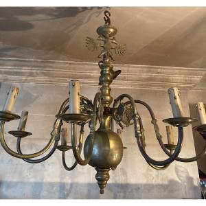 Dutch Lairon Chandelier With 8 Light Arms