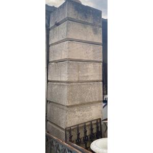 Pair Of Stone Corner Pillars