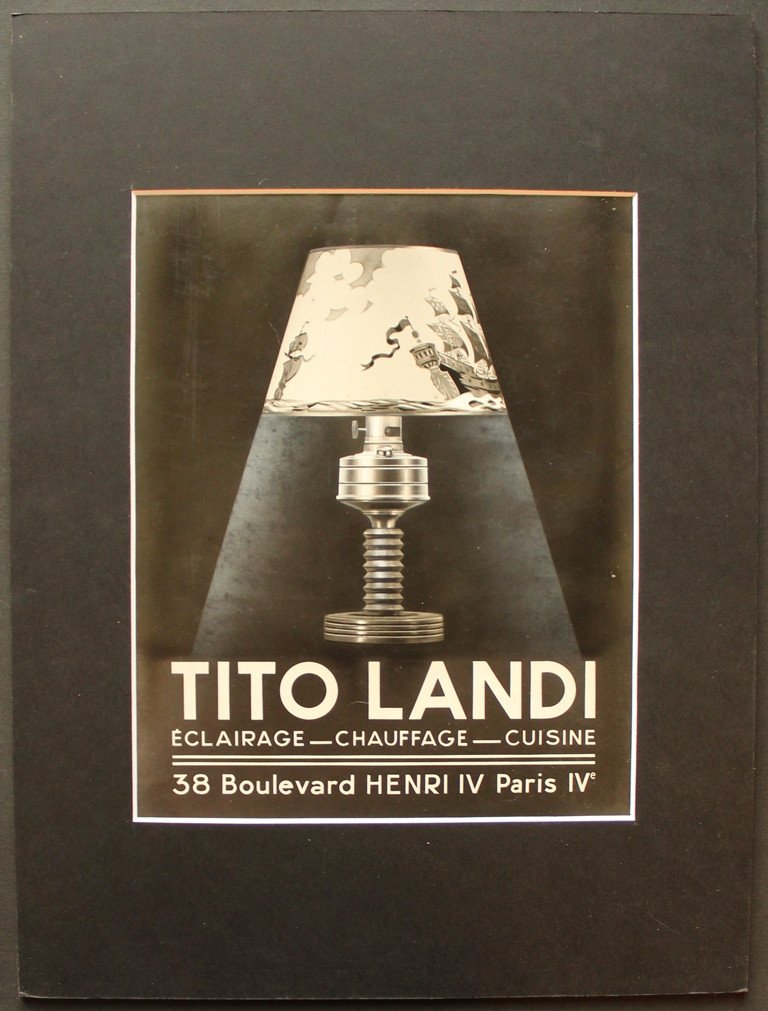 PHOTOGRAPHIE ORIGINALE Projet publicitaire Lampes TITO LANDI attribué à Laure ALBIN-GUILLOT