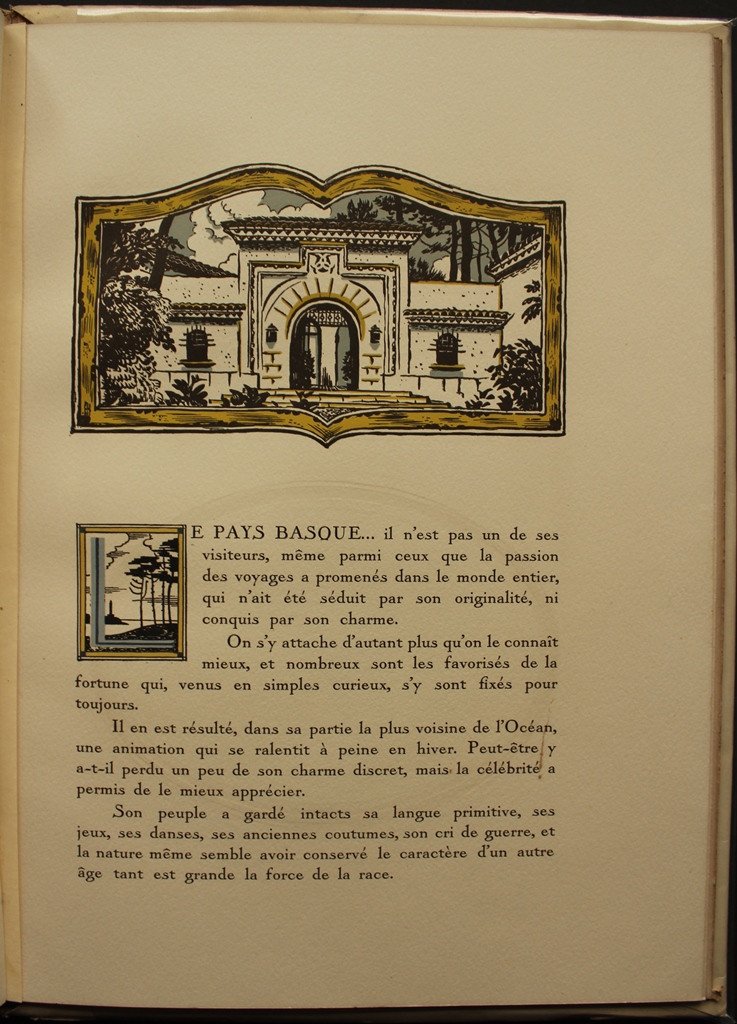 RARE "Biarritz Chiberta, le Golf, les Villas" illustré DOBOUJINSKI Superbe ex. 1929 Art déco-photo-4