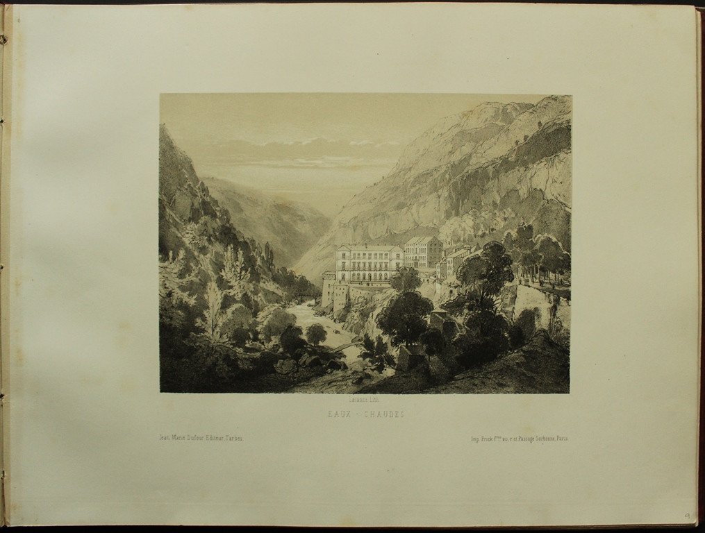 Lalanne & Malbos "the Most Beautiful Sites Of The Pyrenees" Complete: 50 Original Lithographs 1850-photo-2