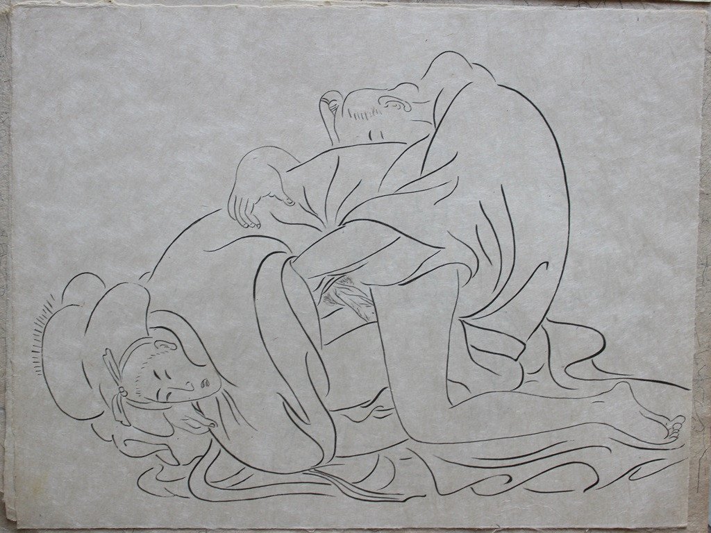 Curiosa Shunga 10 Estampes Très Libres 1/190 Japon Nacre "amis De l'Art Nippon" Introuvable !-photo-4