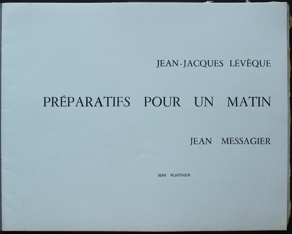 Jean MESSAGIER "Préparatifs pour un matin" de Jean-Jacques LEVEQUE  tiré à 60 ex. num. & signés-photo-2