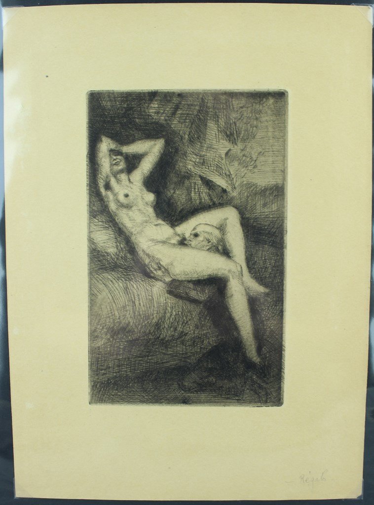 Curiosa : Rare Erotic Suite Of 6 Free Etchings To Illustrate Women By Paul Verlaine-photo-1