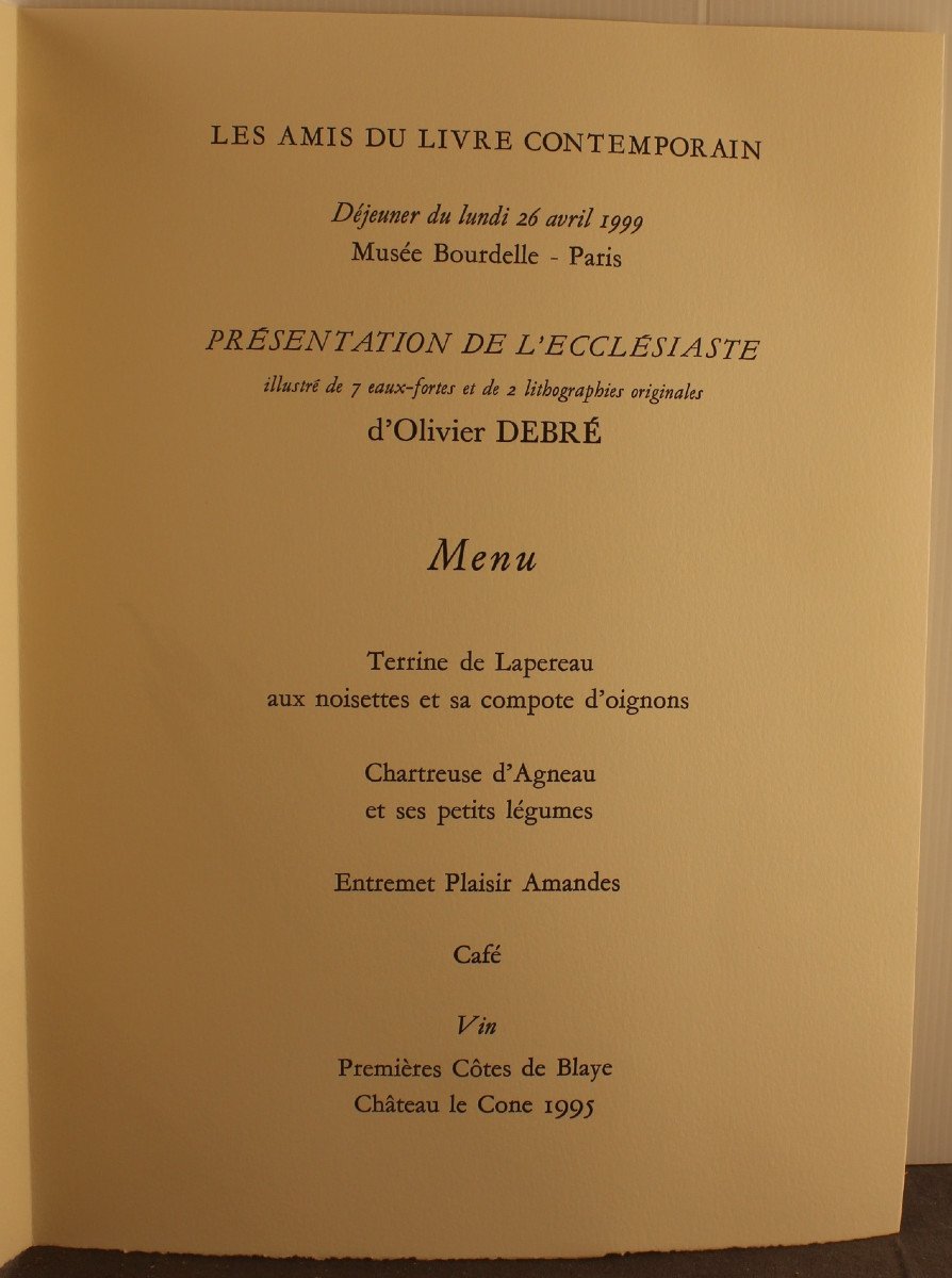 Olivier Debré "L'Ecclésiaste" 7 eaux-fortes et 2 lithographies originales 1999 tiré à 210 ex.-photo-7