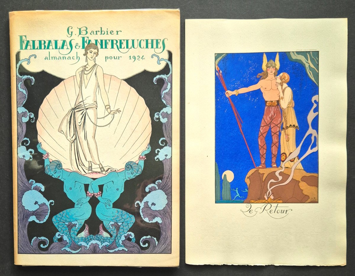 George Barbier "falbalas & Fanfreluches" 1924 Rare Complete Almanac Of 12 Art Deco Stencils