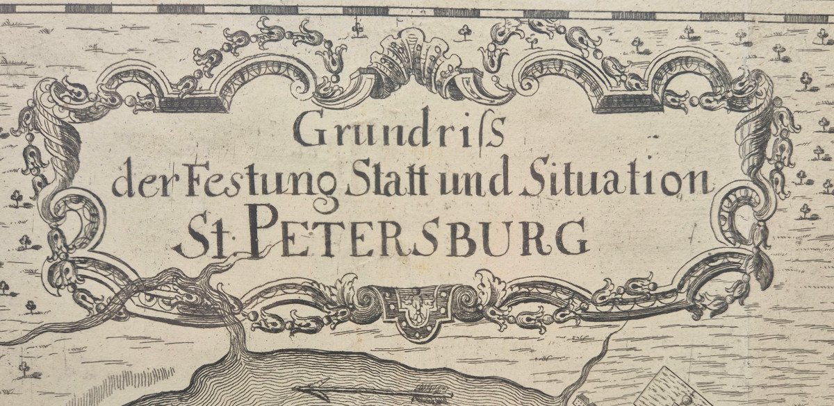 1 des tous premiers plans de Saint Pétersbourg : G.P. BUSCH St. Petersburg ; ca 1717-1721-photo-3