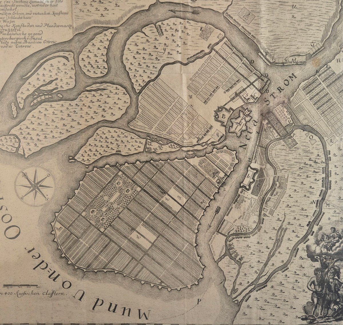 1 des tous premiers plans de Saint Pétersbourg : G.P. BUSCH St. Petersburg ; ca 1717-1721-photo-2