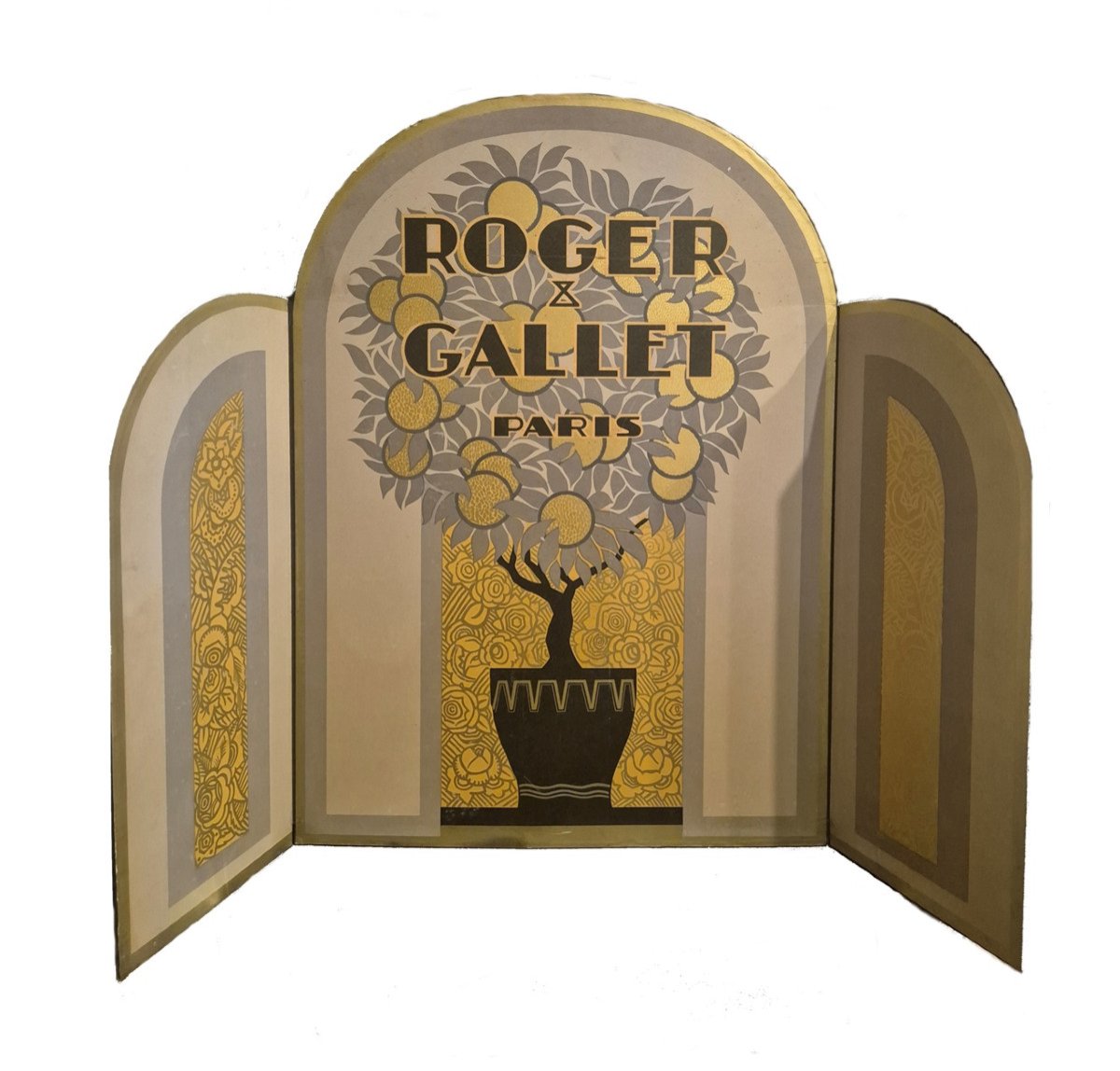 Rare And Superb Art Deco Roger & Gallet Tryptic Perfume Window Display