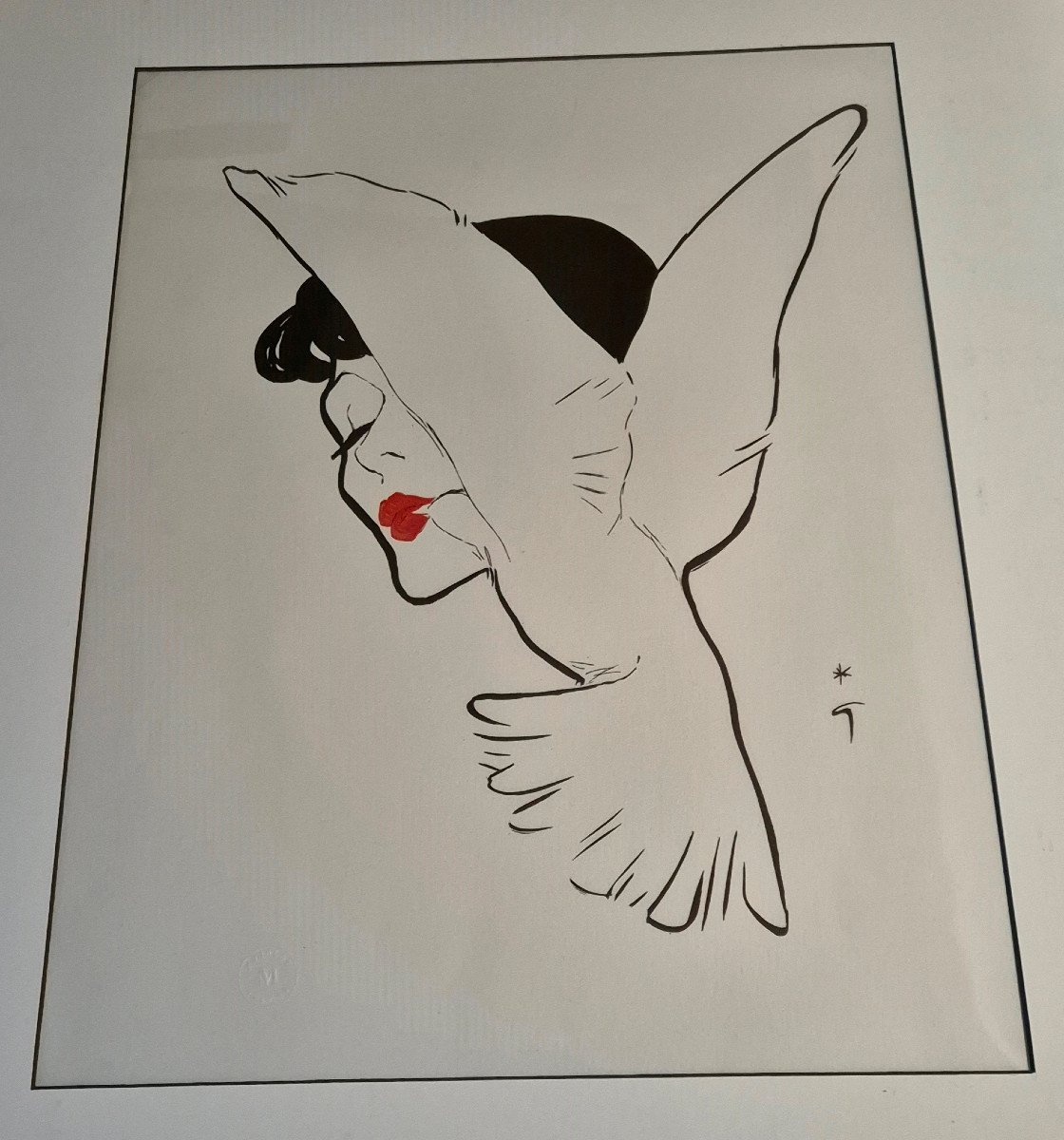 René Gruau "the Kiss Of The Dove" Original Lithograph Printed By Mourlot Dior Perfumes-photo-4