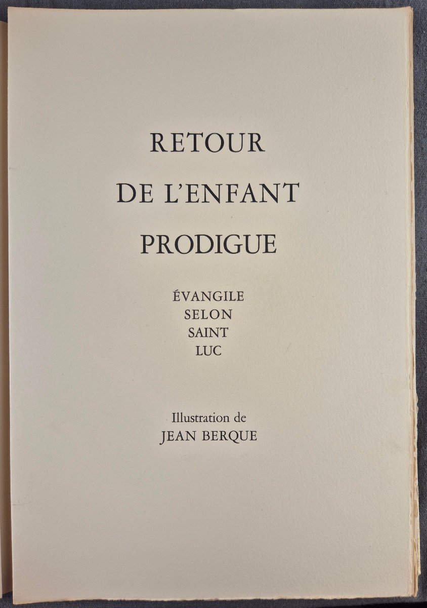 Jean BERQUE "Retour de l'enfant prodigue" 1/25 ex.  TOUS UNIQUES : 16 GOUACHES ORIGINALES-photo-2