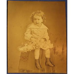 NADAR Très rare photographie très grand format (44 x 35 cm !) avec envoi dédicacé 1877