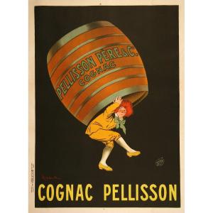 Leonetto Cappiello - "pellisson Père Et C° Cognac" Original Lithographic Poster Ca 1907
