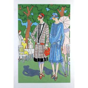 Women's Fashion Large Original Art Deco Gouache 45 X 32 Cm Boys' Dresses #17