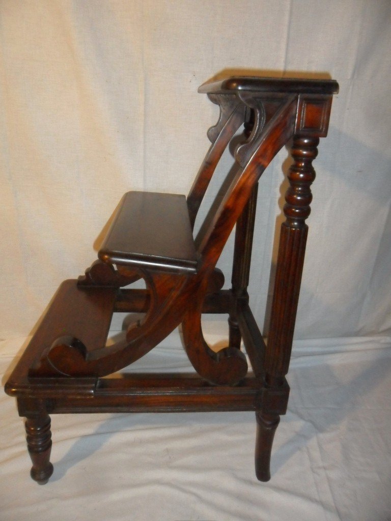 Mahogany Library Stepladder-photo-3