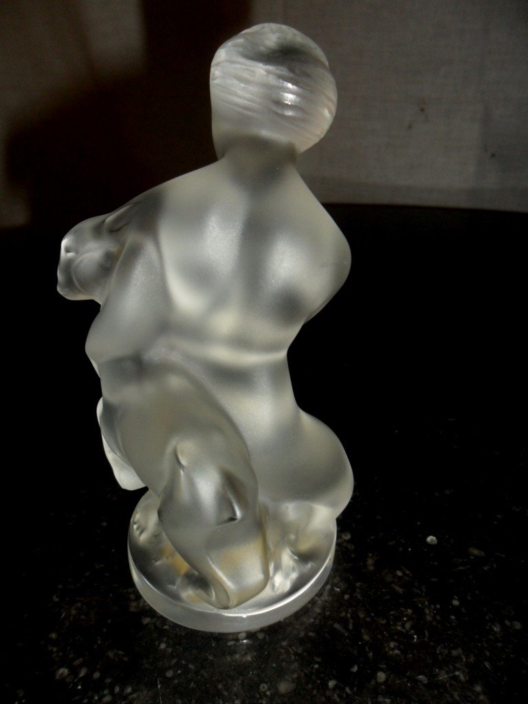 Paire De Statuettes En Cristal Lalique-photo-3