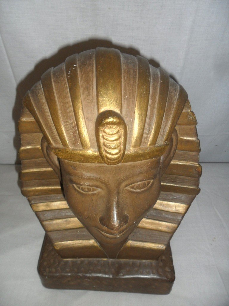 Large Bust Of Young Egyptian Pharaoh-photo-2