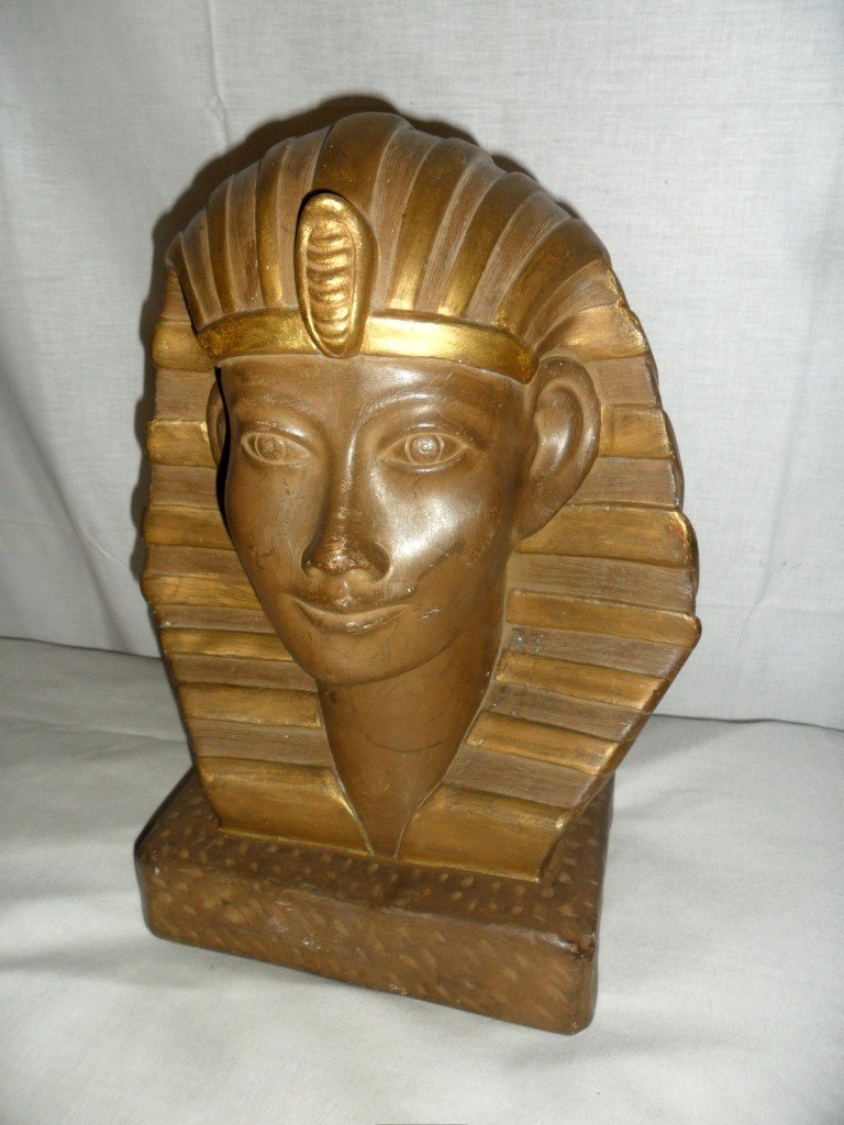 Large Bust Of Young Egyptian Pharaoh-photo-1