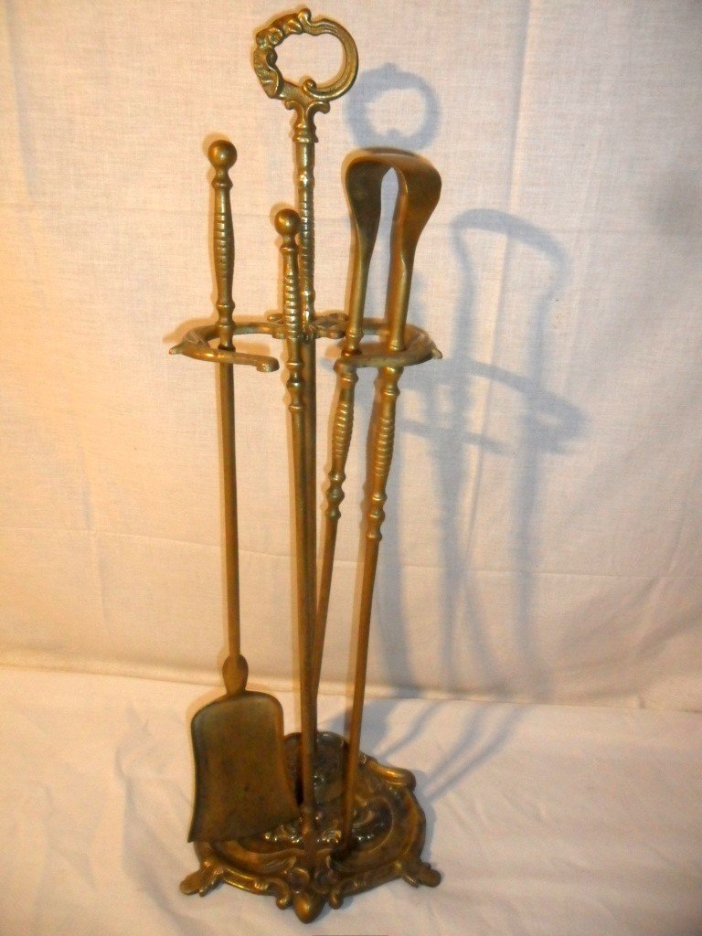 Rococo Style Bronze Fireplace Servant-photo-2