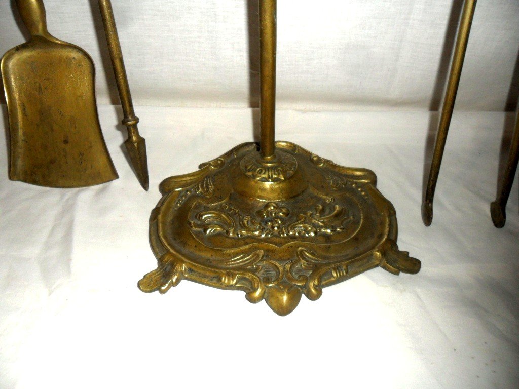 Rococo Style Bronze Fireplace Servant-photo-1