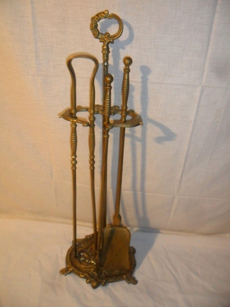 Rococo Style Bronze Fireplace Servant-photo-4