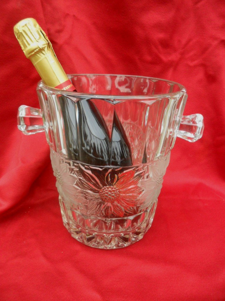 Sunflower Flower Crystal Champagne Bucket-photo-2