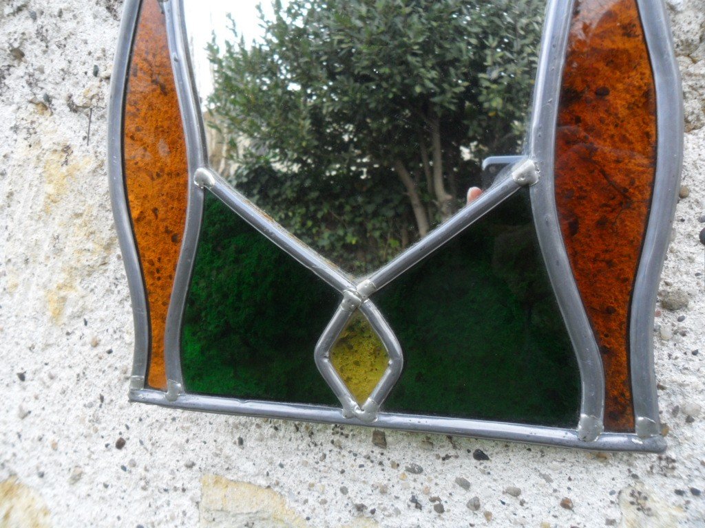 Small Stained Glass Mirror-photo-2