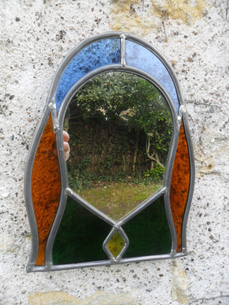 Small Stained Glass Mirror-photo-4