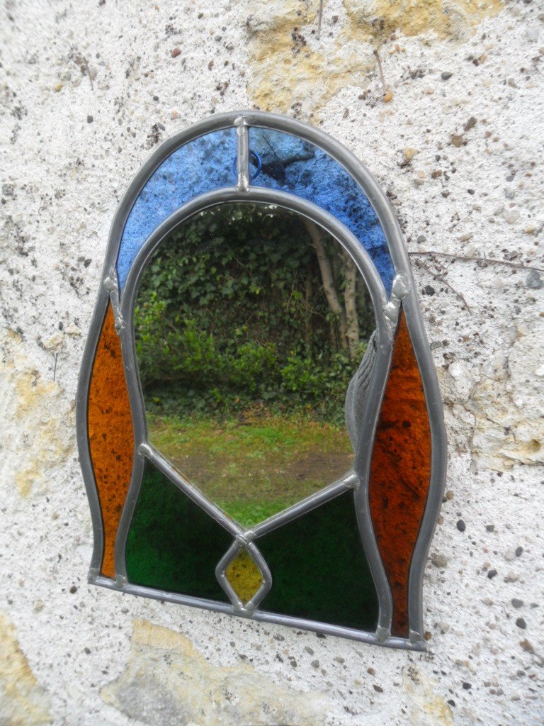 Small Stained Glass Mirror