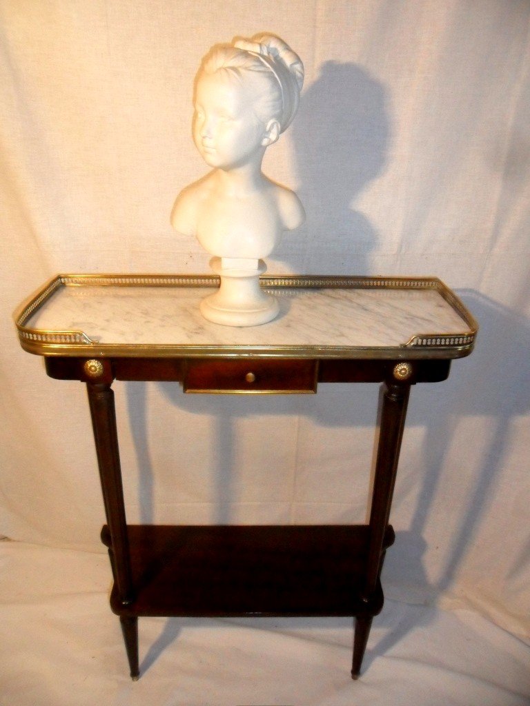 Small Louis XVI Style Console In Mahogany-photo-3