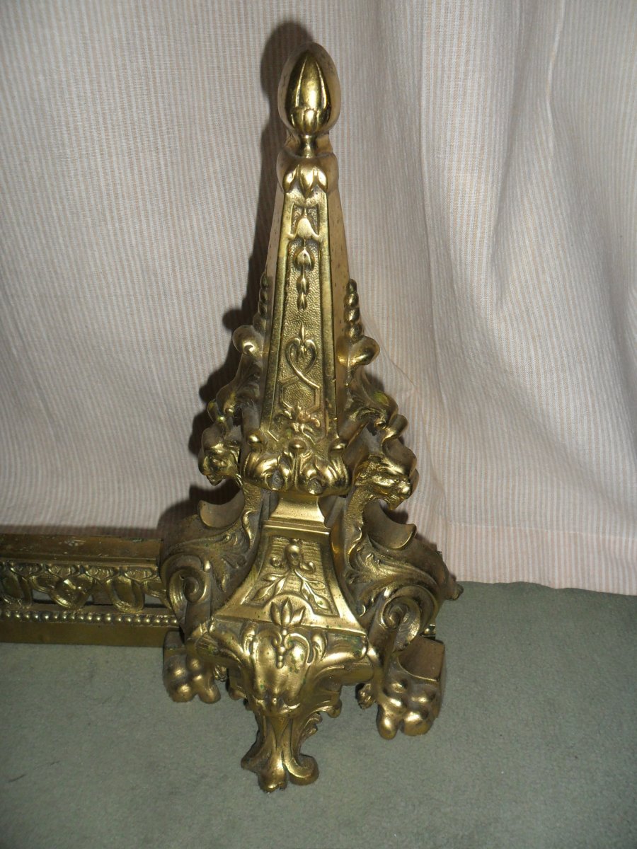 19th Century Gilt Bronze Fireplace Front-photo-2