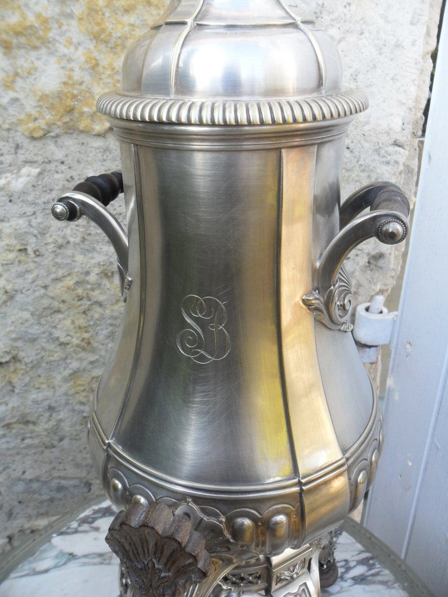 Samovar In Silver Metal From Fouquet Lapar-photo-3